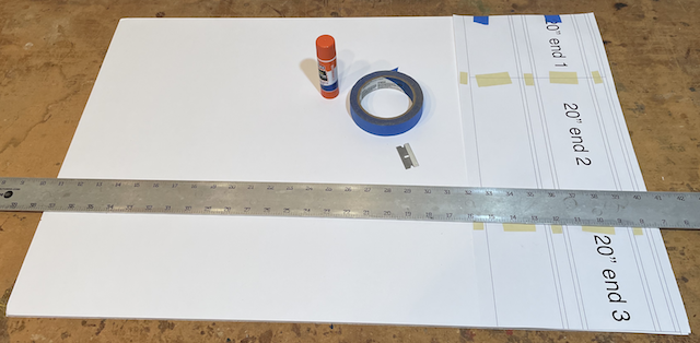 template on foam board