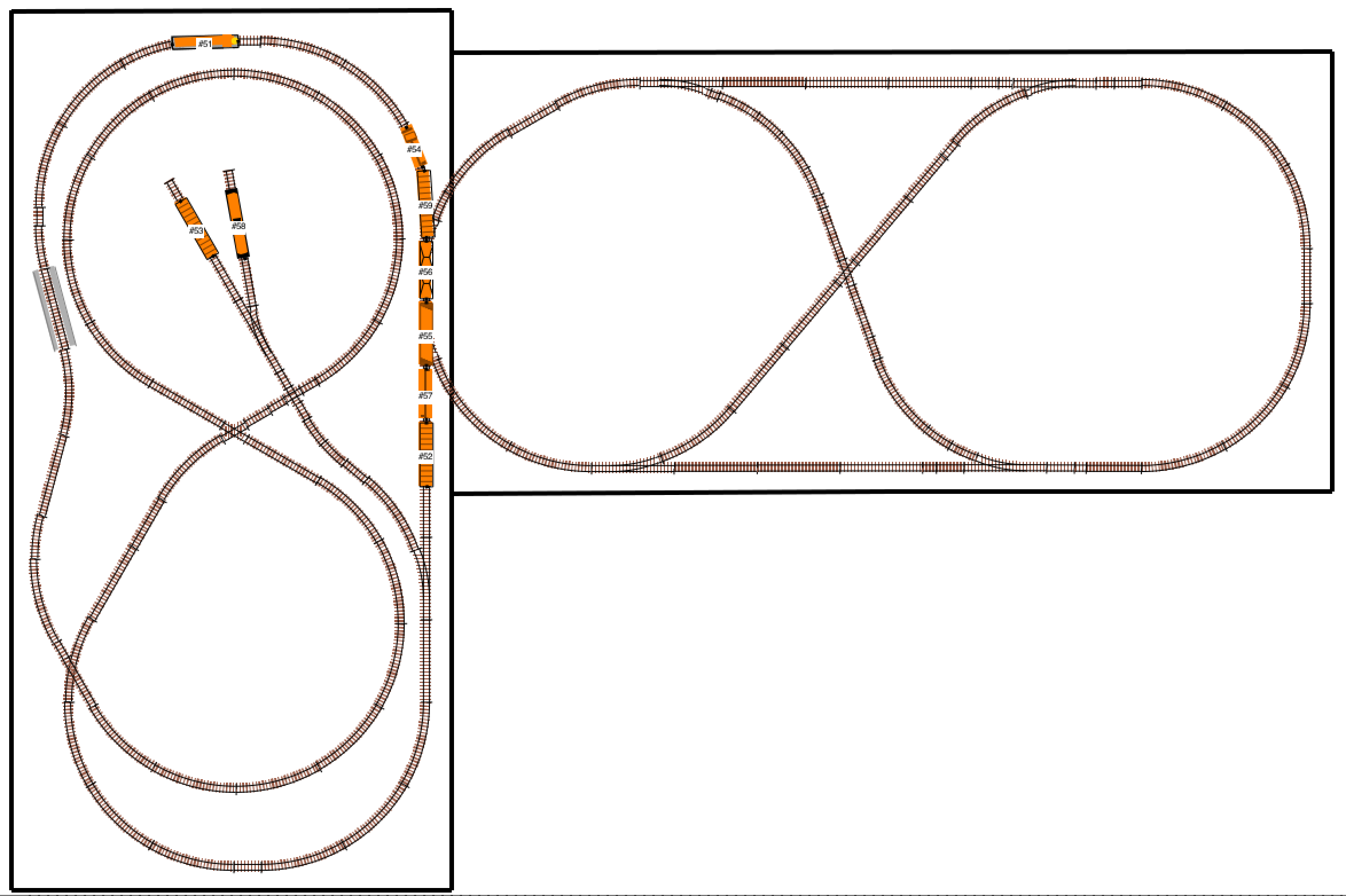 Grand Valley layout track plan with L extension