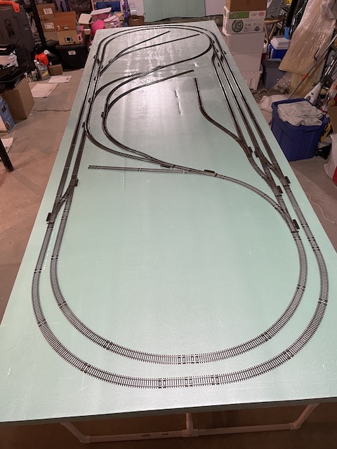Photo of physical track plan