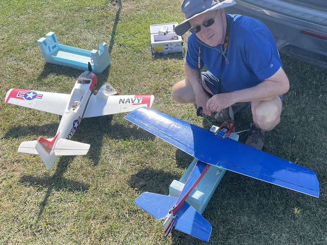 Dave sets up planes